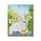 Stupell Industries Happy Easter Spring Bunny Rabbit Phrase Baby Chicks Canvas Wall Art